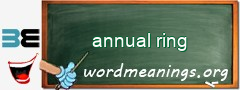 WordMeaning blackboard for annual ring